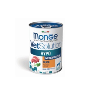 MONGE VETSOLUTION PENTRU CAINI, PATE HYPO MONOPROTEIC, RATA, 400 GR - 2044