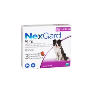 NEXGARD DOG L 68 MG >10-25 KG X 3 COMPRIMATE MASTICABILE