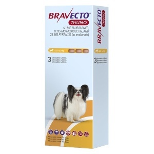BRAVECTO TRIUNO 50 MG 3X1 TAB (2,5-5 KG)