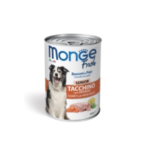 MONGE D SPREM CHUNKS IN LOAF SENIOR TURKEY VEG 400GR - 4489