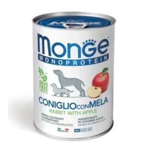 MONGE HRANA UMEDA PENTRU CAINI ADULTI, PATE CU IEPURI & MAR, 400 GR - 4328