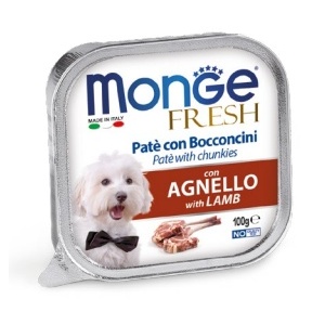 MONGE HRANA UMEDA PENTRU CAINI, MIEL, PATE SI BUCATI 100 G - 3055