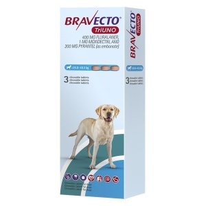 BRAVECTO TRIUNO 400 MG 3X1 TAB (20-40 KG)