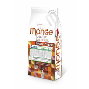MONGE DOG BREEDER HRANA USCATA PENTRU CAINI ADULTI, IEPURE, OREZ SI CARTOFI 15 KG - 0604