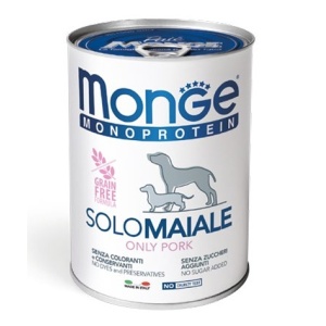 MONGE HRANA UMEDA MONOPROTEICA PENTRU CAINI, PORC 100%, PATE 400 G - 4427
