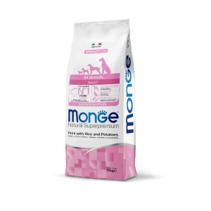 MONGE HRANA USCATA PENTRU CAINI ADULTI, PORC, OREZ SI CARTOFI 12 KG - 1112