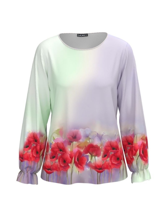Bluza multicolora imprimata Maci CMD3880