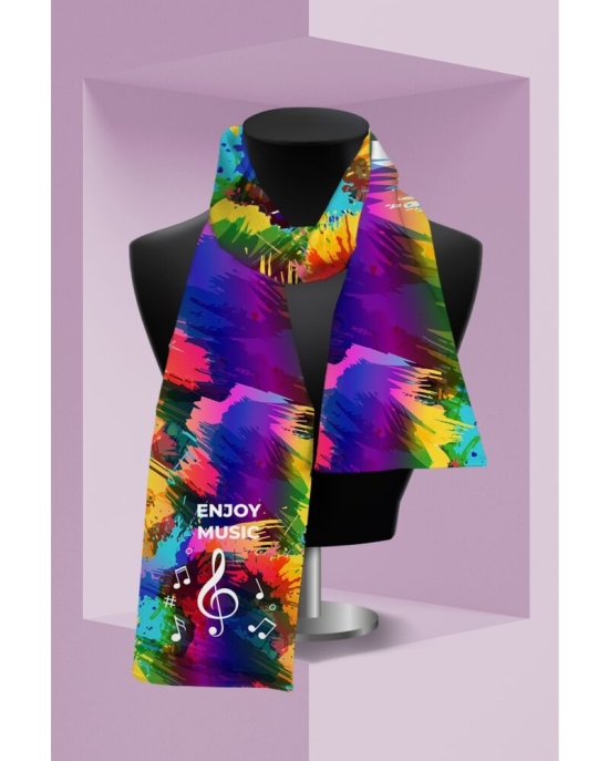 Esarfa multicolora subtire imprimata Music CMD3940