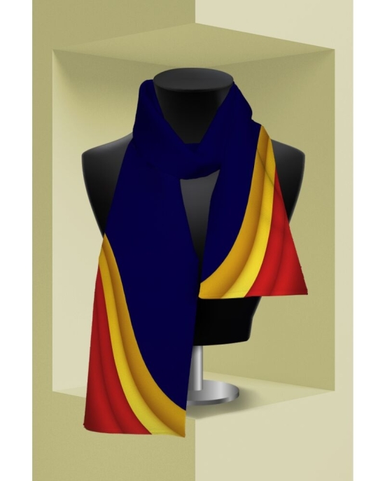 Esarfa subtire imprimata digital Tricolor CMD3560