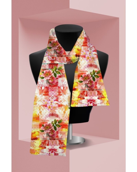 Esarfa subtire multicolora imprimata cu model Floral CMD2243
