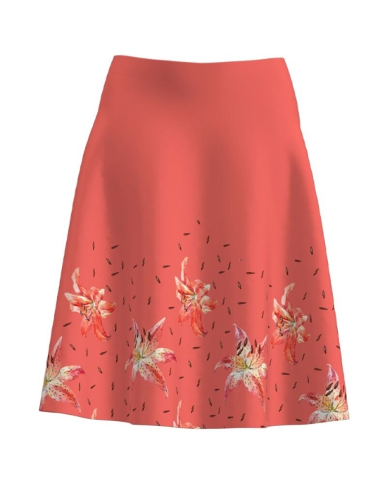 Fusta clos imprimata digital cu model floral Crini CMD1669