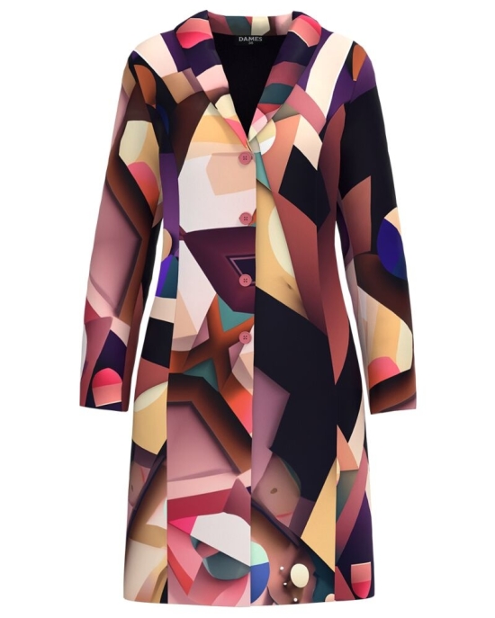 Pardesiu subtire imprimat multicolor SS24