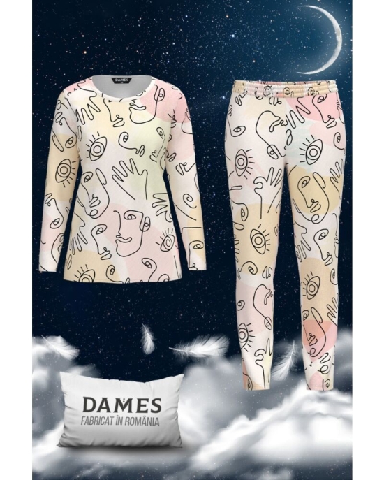 Pijamale de dama cu imprimeu digital CMD1439
