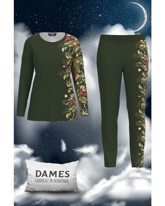 Pijamale de dama cu imprimeu floral CMD1431