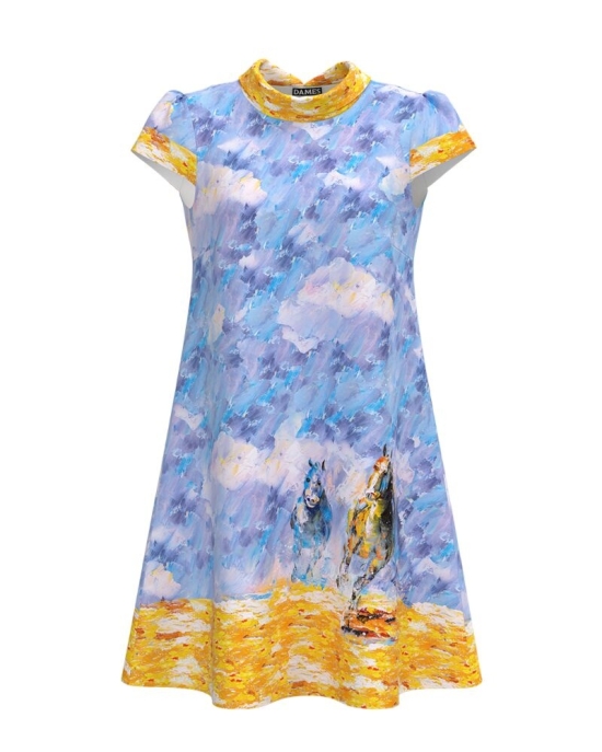 Rochie casual imprimata digital CMD628