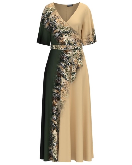 Rochie lunga eleganta de seara imprimata digital CMD4633