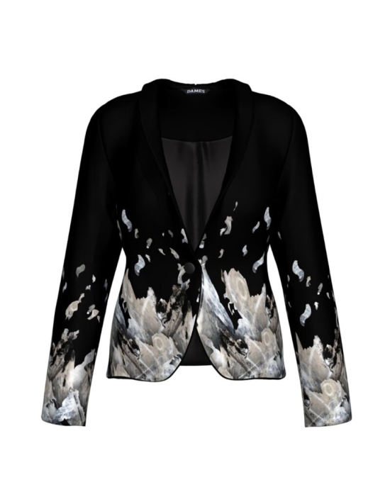 Sacou cambrat imprimat Abstract CMD293