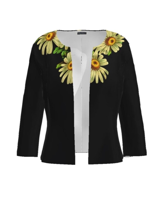 Sacou cambrat imprimat cu model Floral CMD854