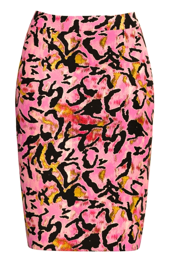 Fusta conica din jacquard multicolor SS25