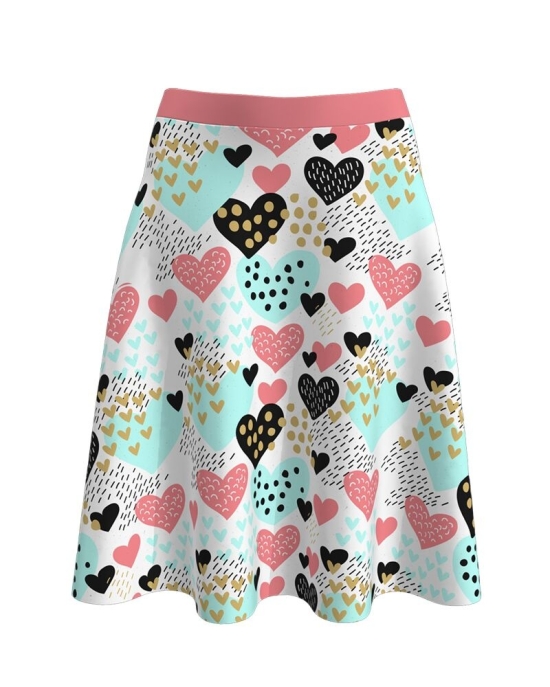 Fusta imprimata digital Colored Heart A817Y36
