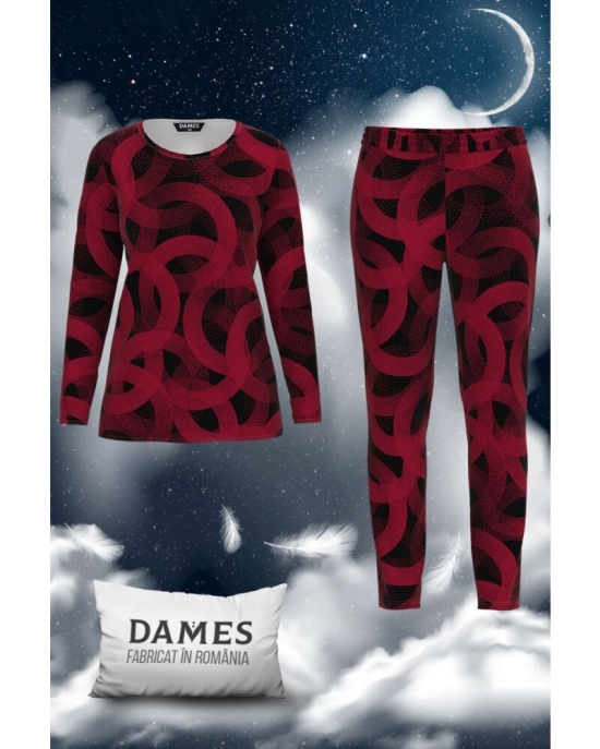 Pijamale de dama cu imprimeu Geometric CMD1440