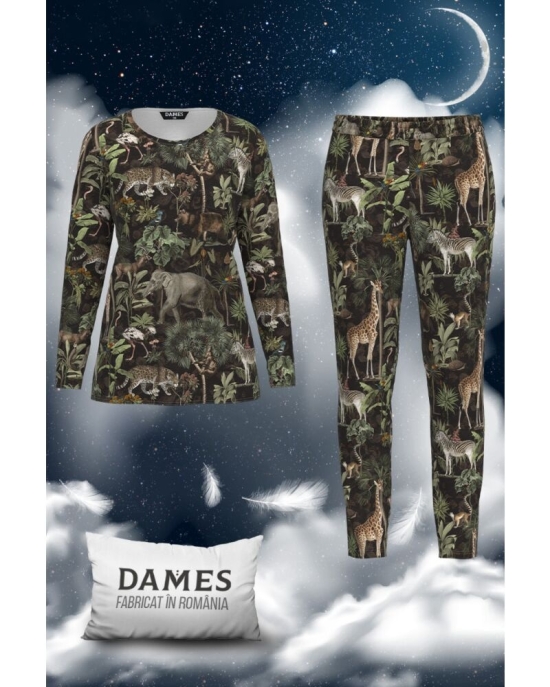 Pijamale de dama cu imprimeu Zoo CMD1432