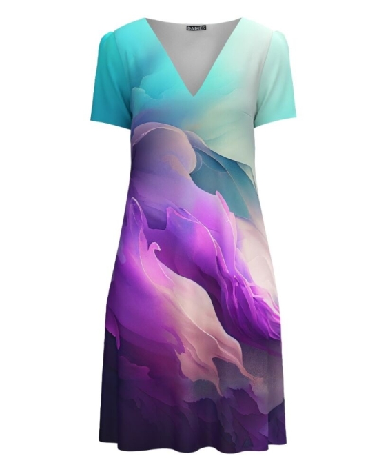 Rochie casual de vara imprimată cu model multicolor CMD4453