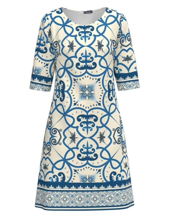 Rochie casual imprimata cu model floral CMD2929