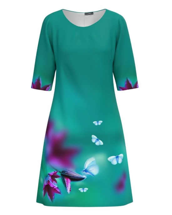 Rochie casual imprimata cu model floral CMD3802