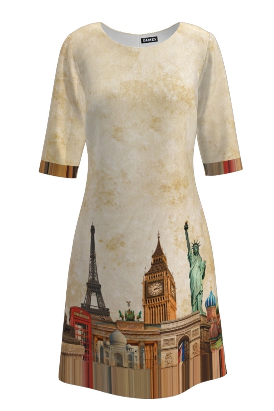 Rochie casual imprimata digital CMD415