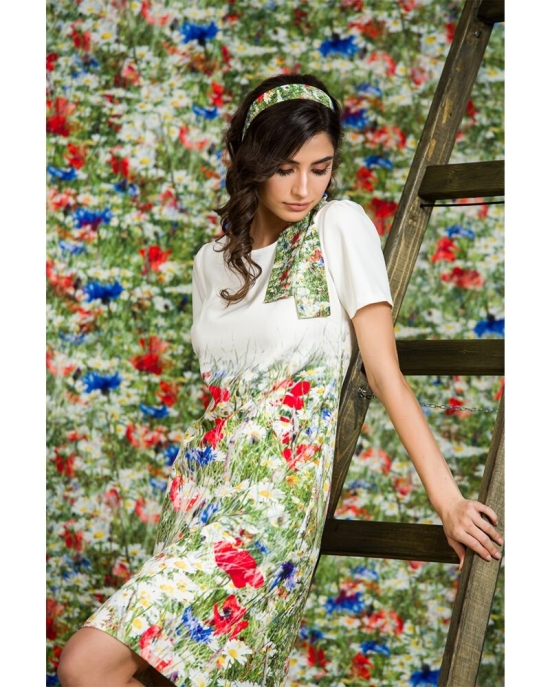 Rochie evazata imprimata digital CMD56