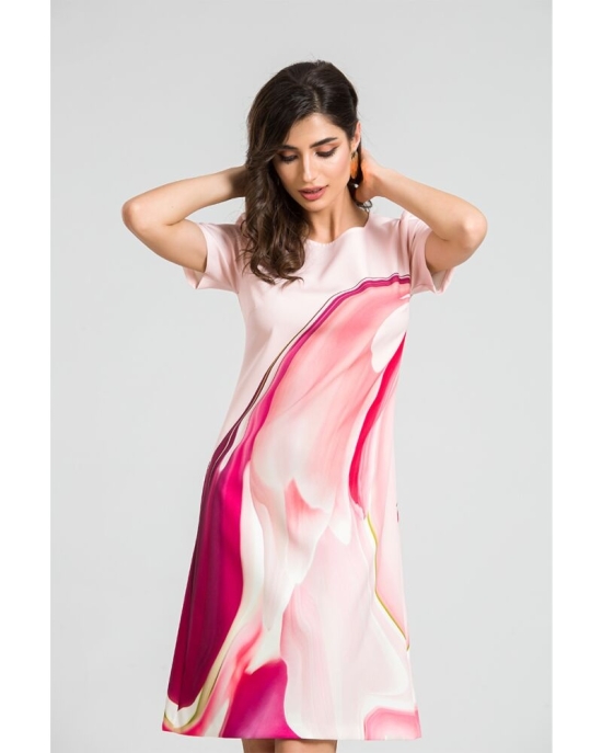 Rochie evazata imprimata digital CMD62