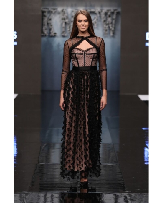 Rochie lungă de seara, din tulle SR07