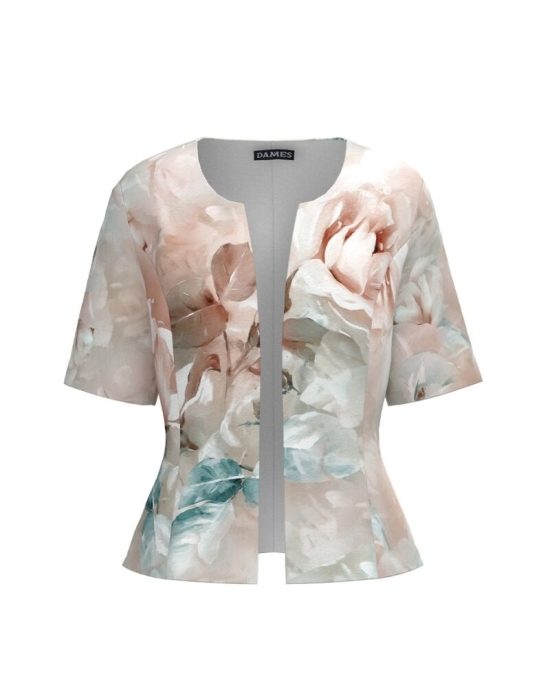 Sacou de vara cu maneca scurta imprimat cu model floral CMD4472