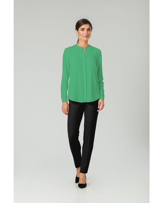 Bluza de dama verde cu guler tunica CMD1520