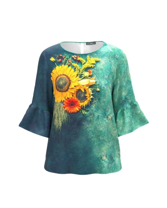 Bluza imprimata digital Floarea soarelui CMD558