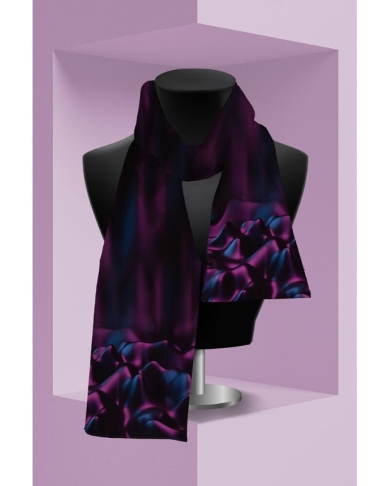 Esarfa in nuante violet subtire imprimata cu model Floral CMD3347