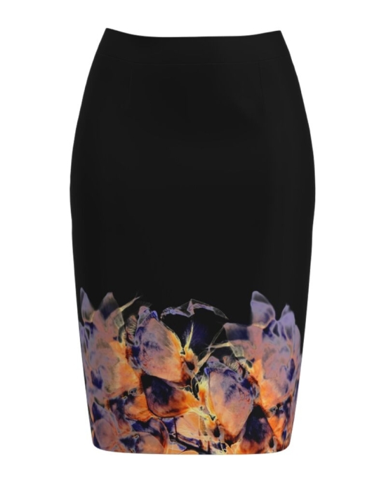Fusta conica imprimata cu model floral CMD890