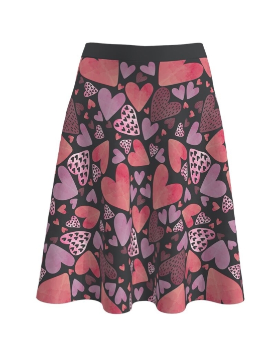 Fusta imprimata digital hearts A817Y37
