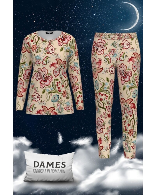 Pijamale de dama cu imprimeu floral CMD1441