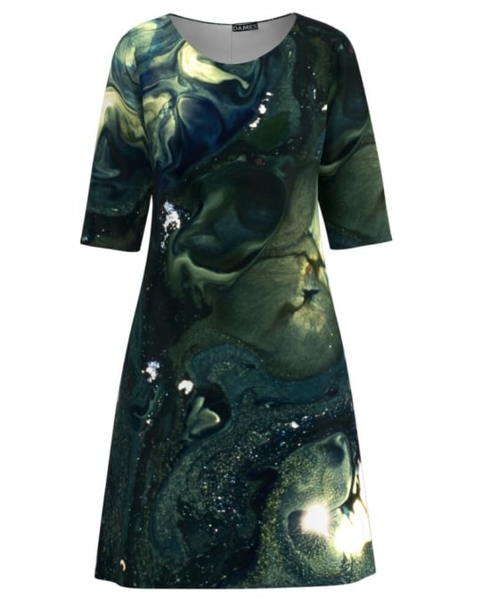 Rochie casual imprimata cu model abstract CMD3509