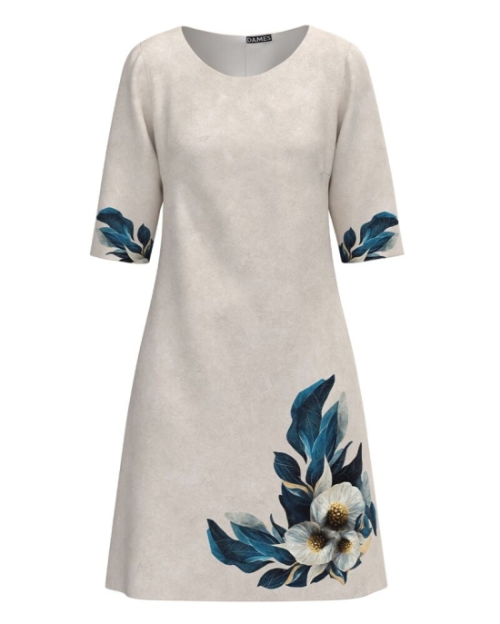 Rochie casual imprimata cu model floral CMD3803