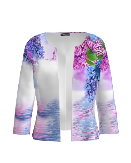 Sacou cambrat imprimat multicolor CMD1191