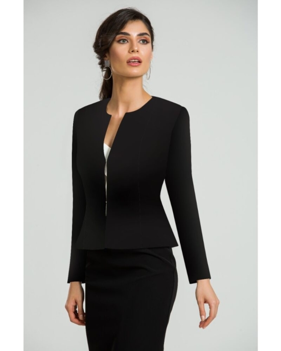 Sacou negru cambrat cu maneca lunga CMD1584