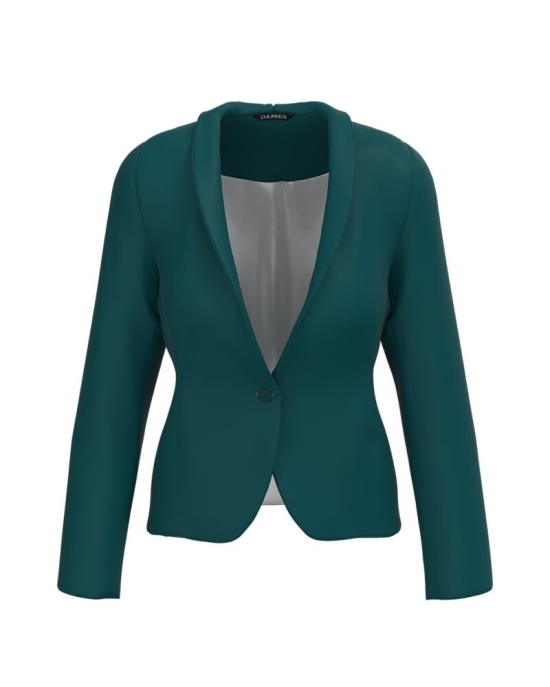 Sacou office verde cambrat imprimat digital CMD3357