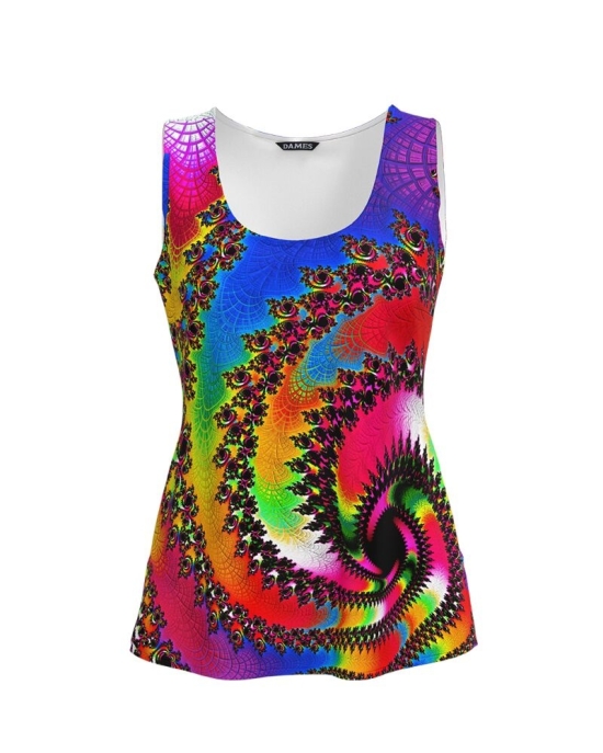 Top casual imprimat cu model multicolor CMD4111