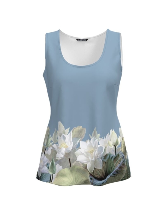 Top casual imprimat cu model Nuferi CMD4463