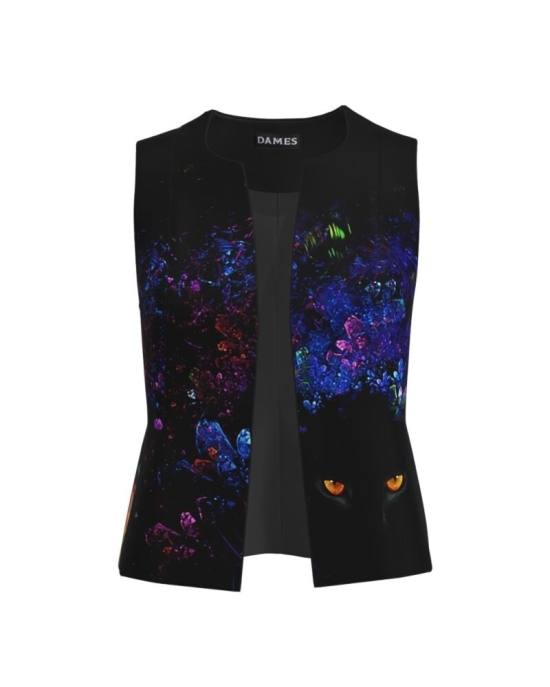 Vesta neagra imprimata cu model Pantera CMD2612