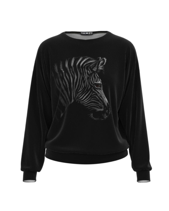 Bluza animal print tip hanorac din catifea CMD1389