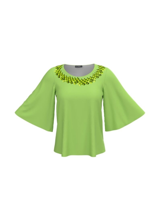 Bluza vernil cu maneci tip fluture CMD2500